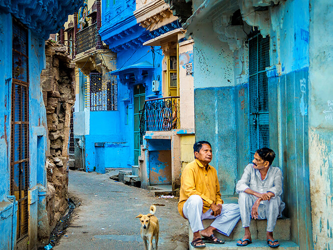 Die blaue Stadt Jodphur in Rajasthan